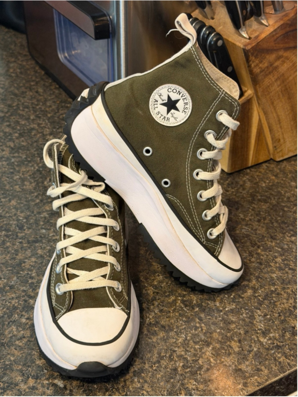 Converse Run Star Hike Platform Sneakers Moss Green - Picture 7 of 10